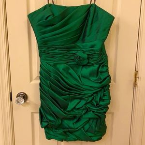 Formal Dress- Strapless, Short & Green